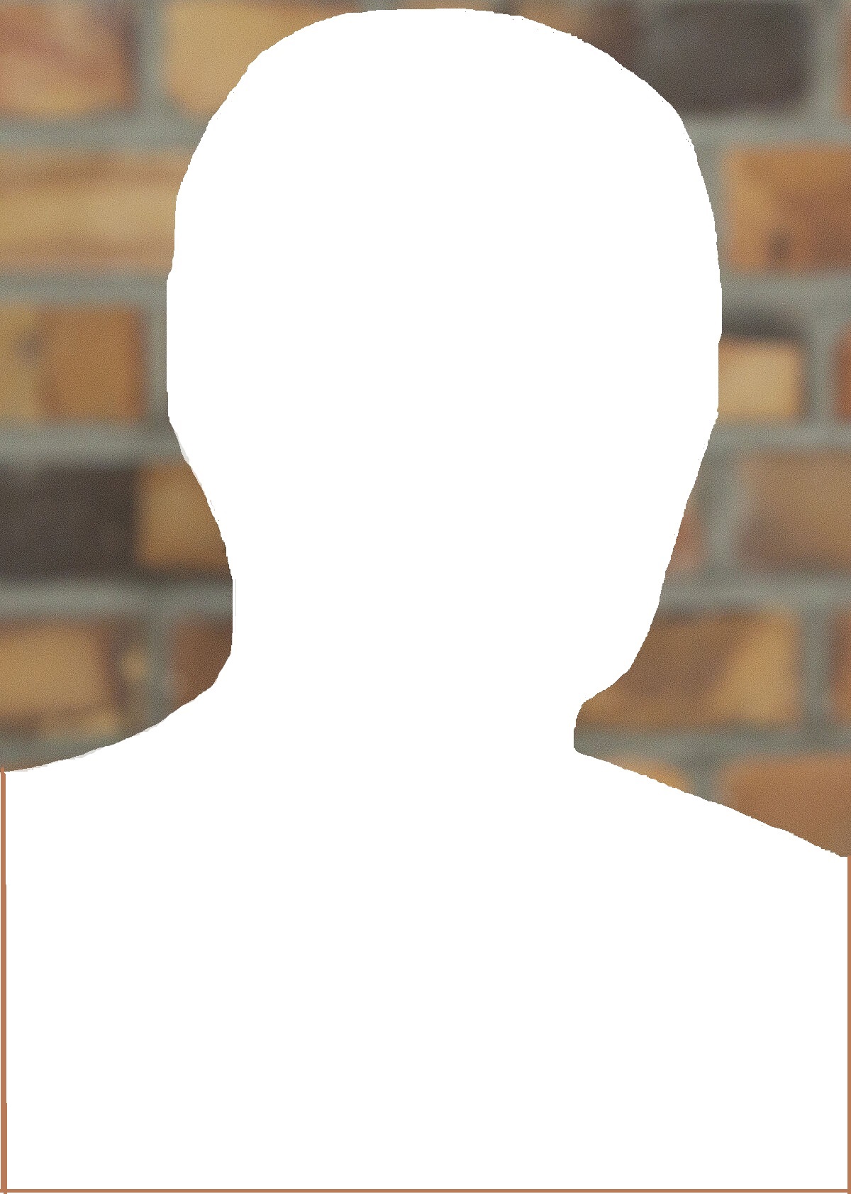 Dummy-Portrait vor einer Steinwand